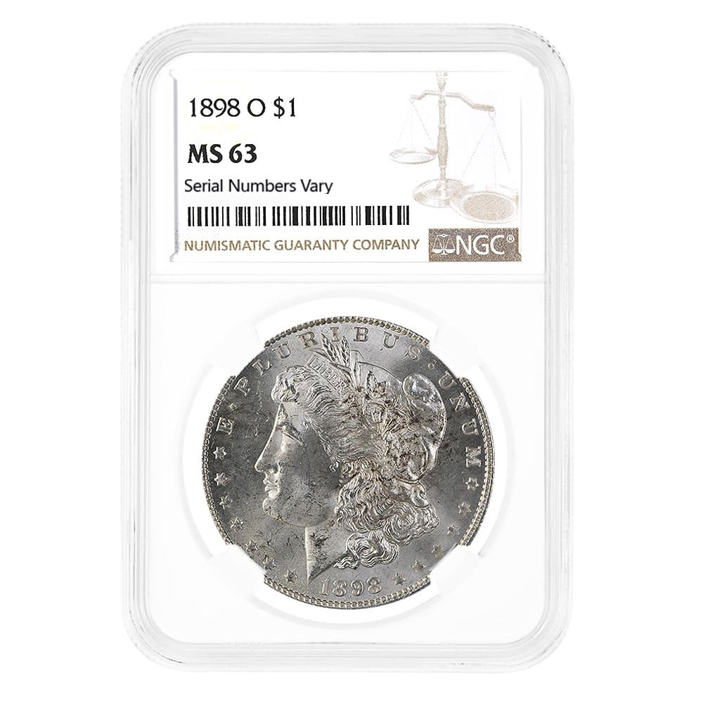 1898-O Morgan Silver Dollar $1 NGC MS 63