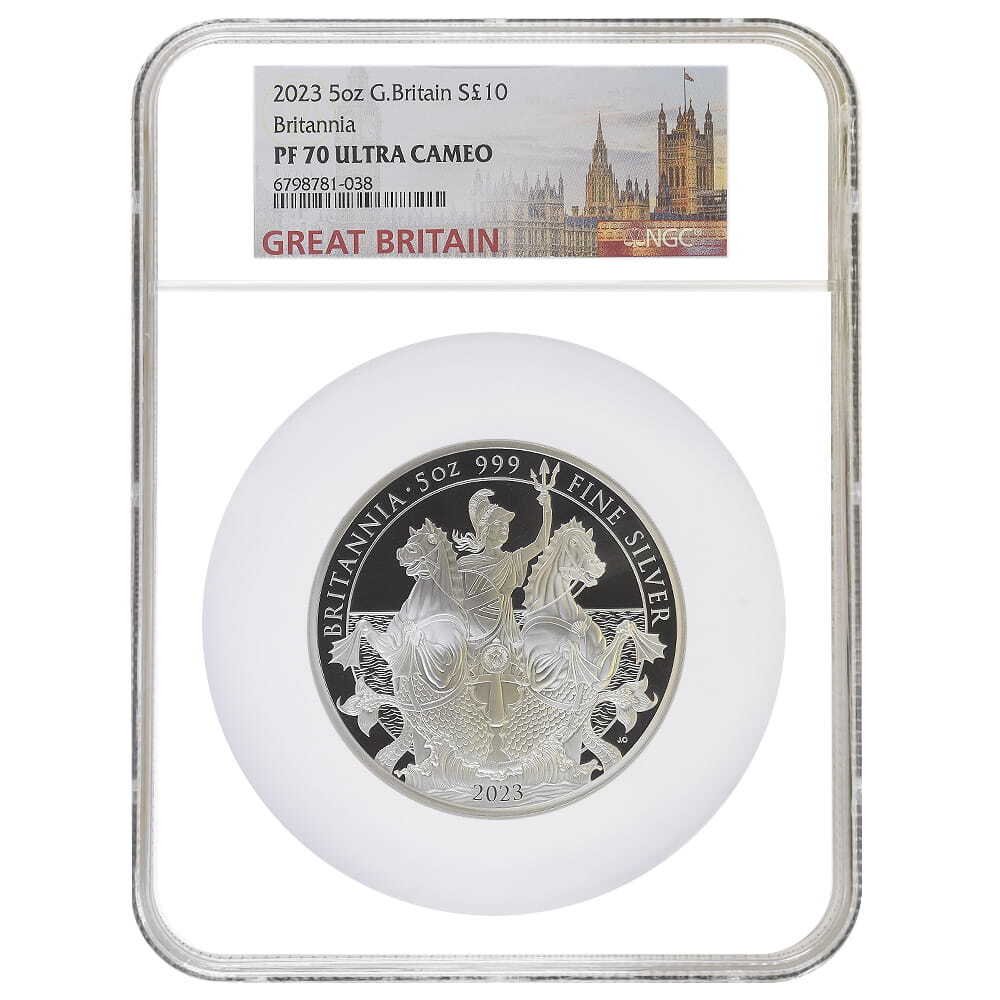 2017 GB 10 oz Silver Queen's Beasts Lion PCGS MS 69 FS