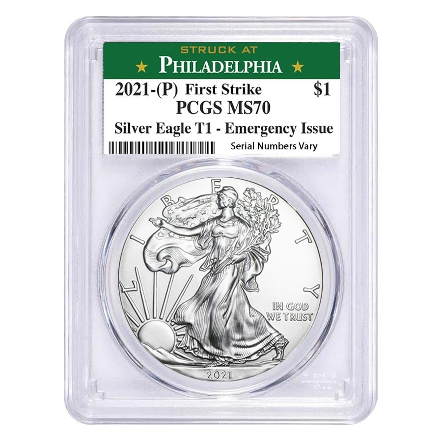 2021 (P) 1 oz Silver American Eagle PCGS MS 70 FS (Philadelphia