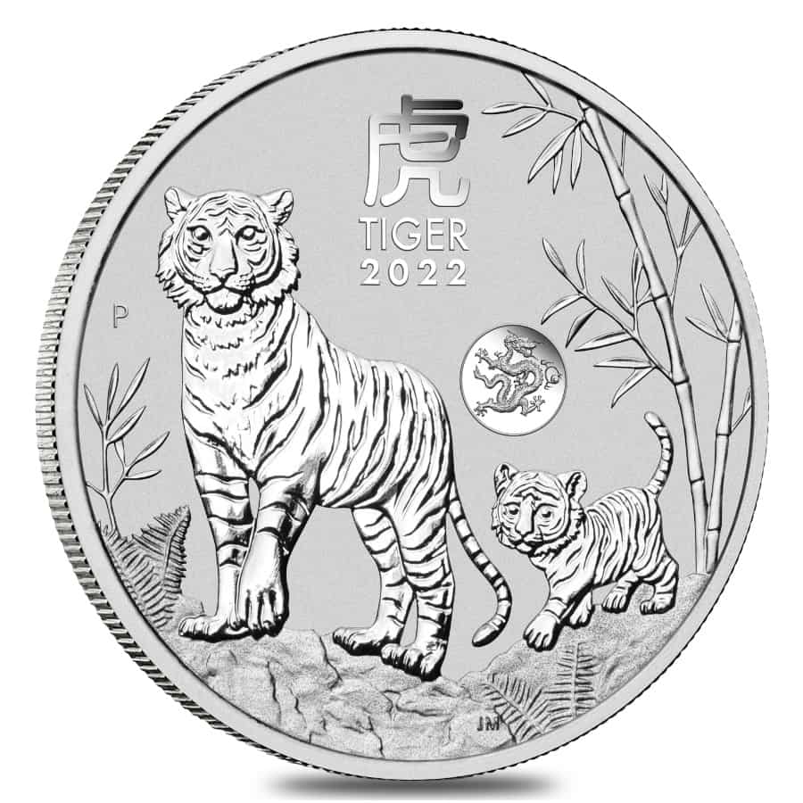 2022 1 oz Silver Lunar Tiger Dragon Privy BU | Bullion Exchanges