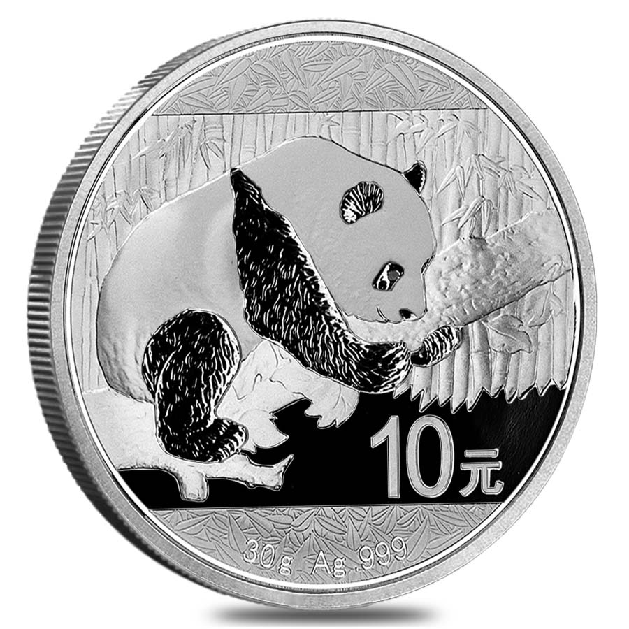 2016 30 gram Chinese Silver Panda 10 Yuan .999 Fine BU