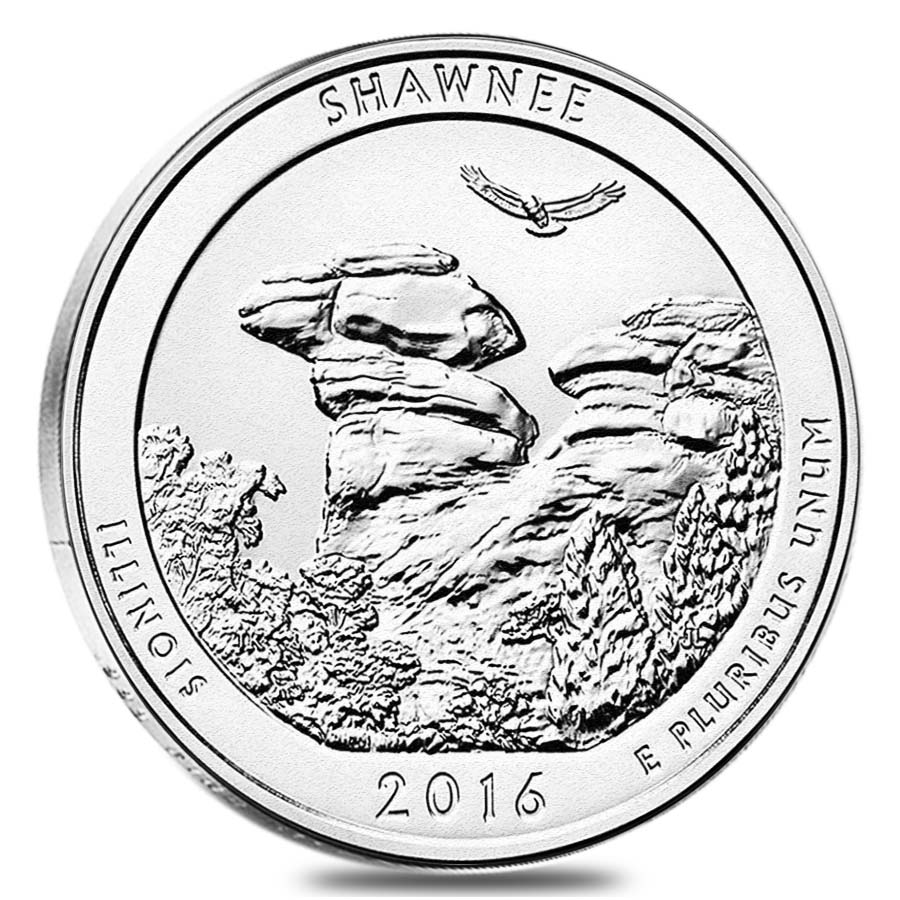 2016 5 oz Silver America the Beautiful ATB Shawnee National Forest Coin