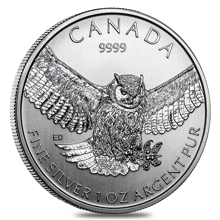 2015 1 oz Silver Canadian Great Horned Owl | Bullion Exchanges