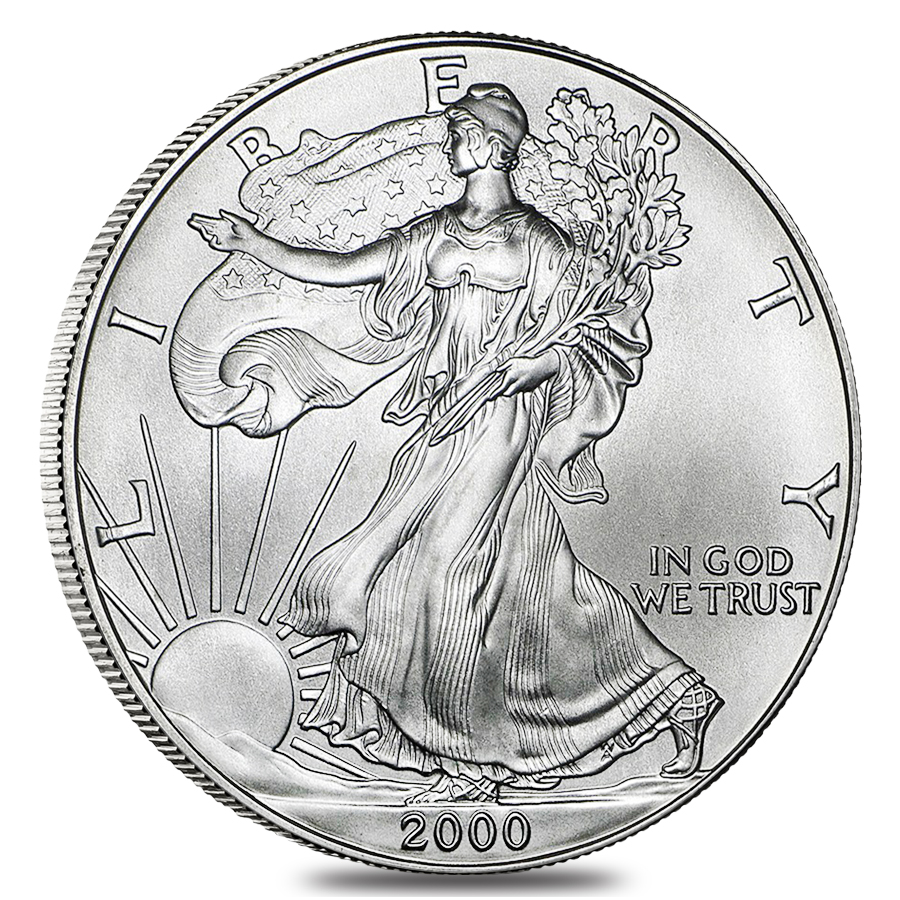 2000 1 oz Silver American Eagle $1 Coin BU