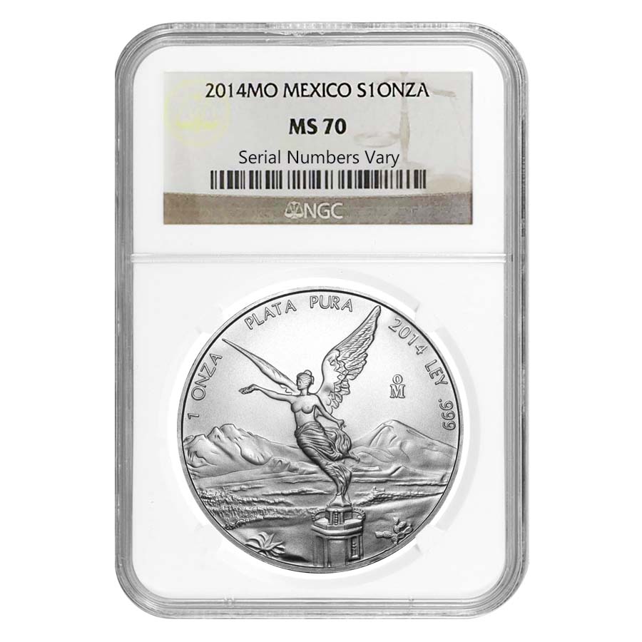 2014 1 oz Mexican Silver Libertad NGC MS 70 | Bullion Exchanges