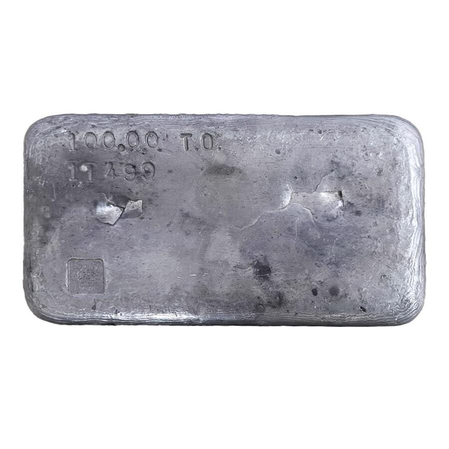 100 oz Capital Metals Vintage Silver Bar .999+ Fine