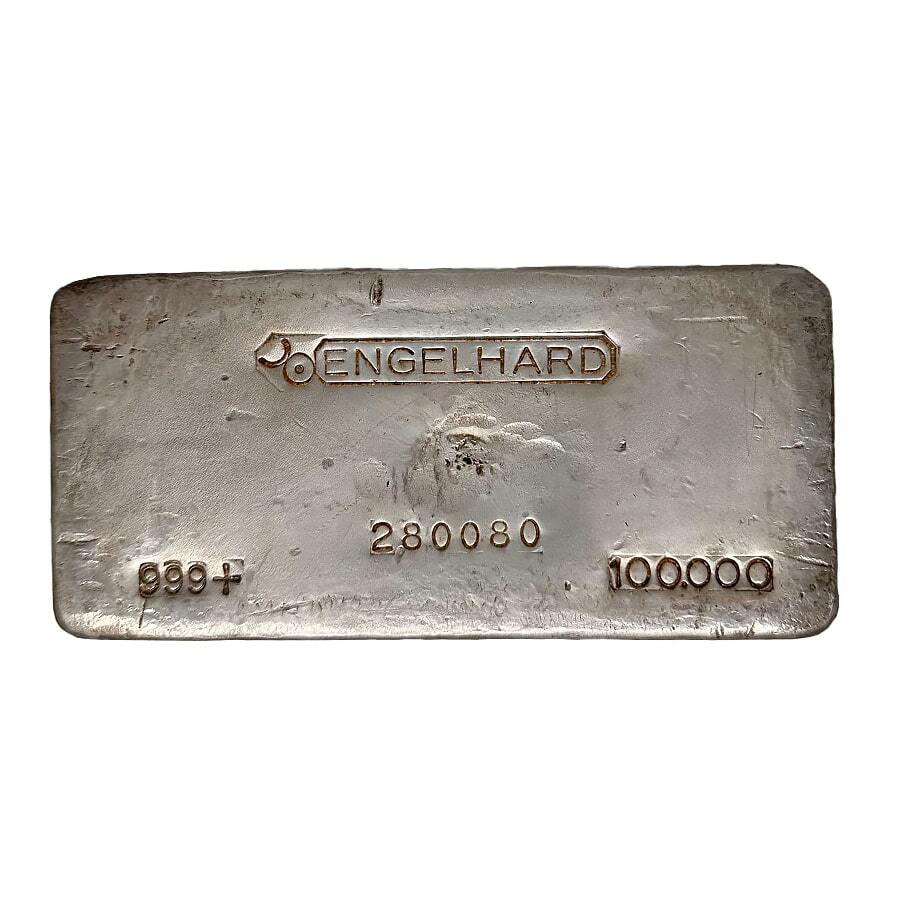 100 oz Engelhard Canada Bull Logo Silver Bar 4th Series, 6-Digit 100 oz Engelhard Canada Bull Logo Silver Bar 4th Series, 6-Digit