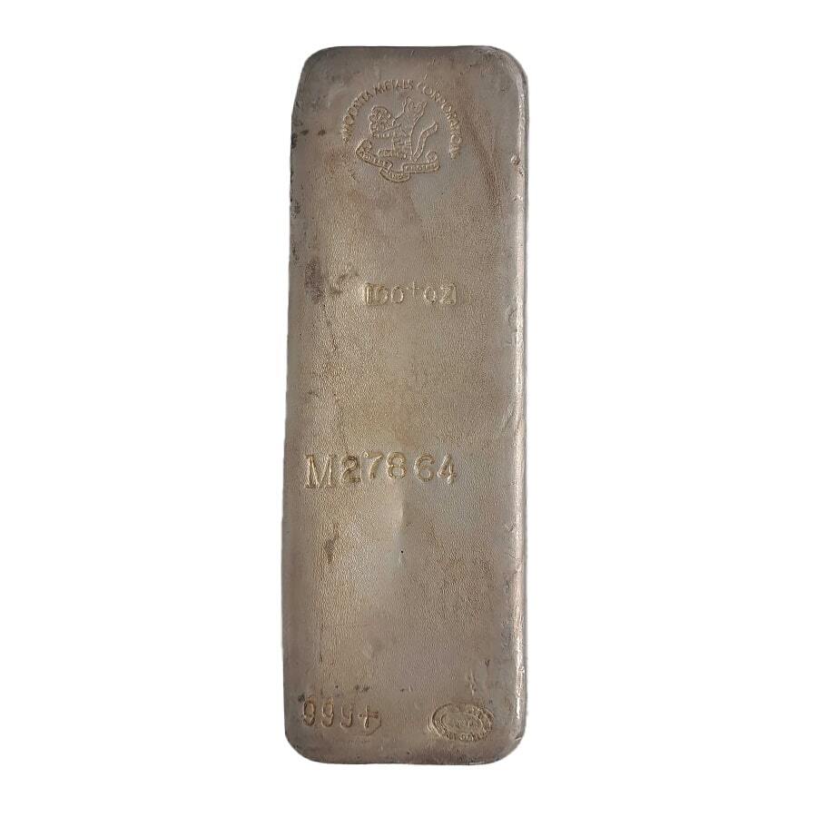 100 oz JM Mocatta Metals Silver Vintage Bar | Bullion Exchanges