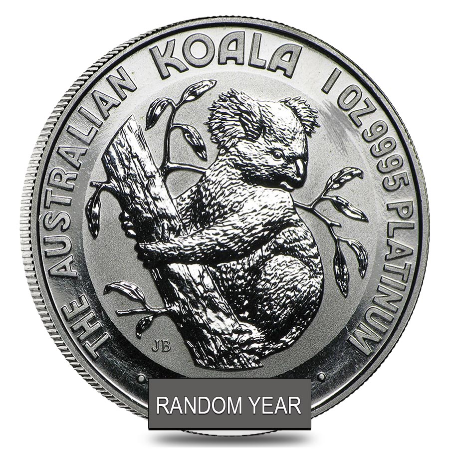 1 oz Platinum Australian Koala Coin (Random Year, Abrasions)