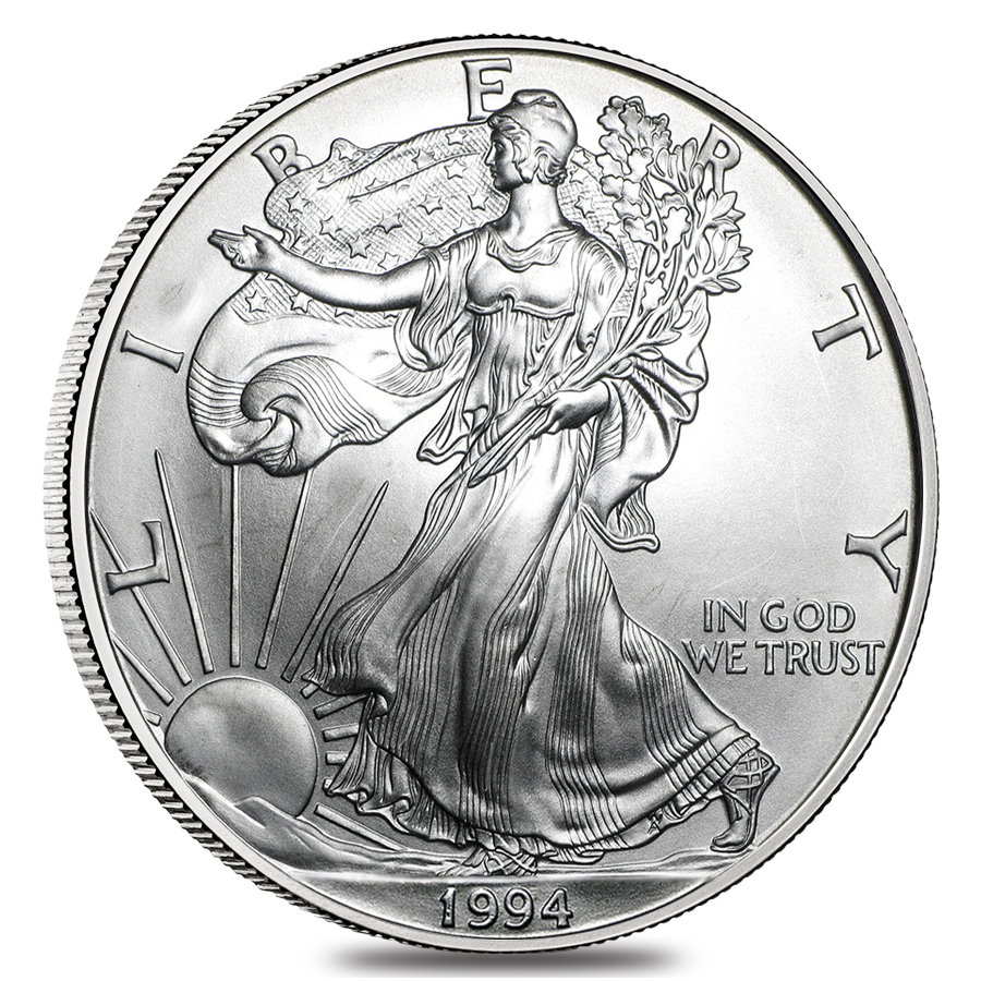 1994 1 oz Silver American Eagle Abrasions
