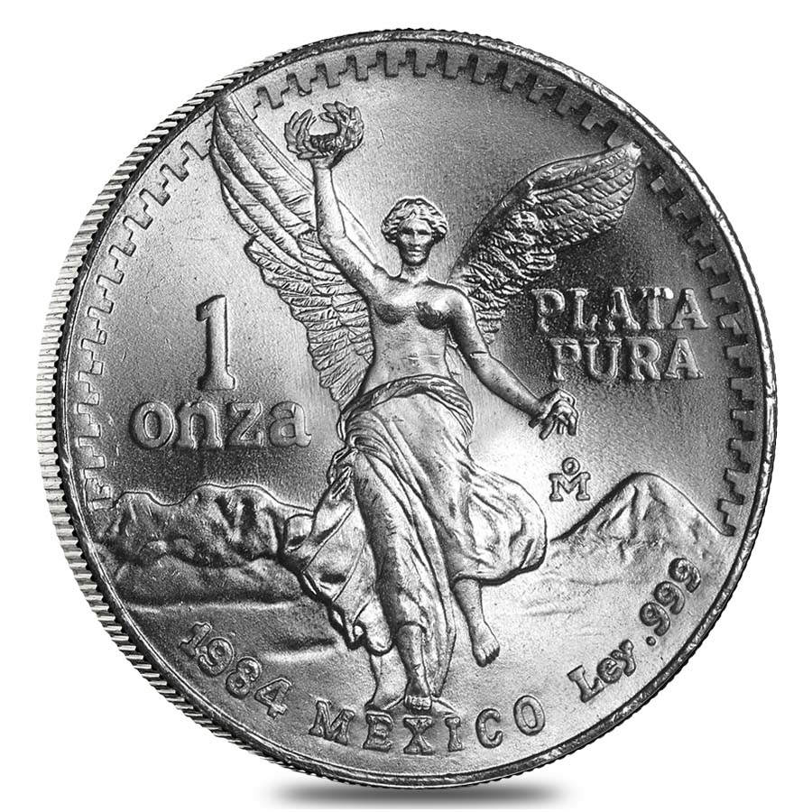 1984 1 oz Mexican Silver Libertad Coin BU