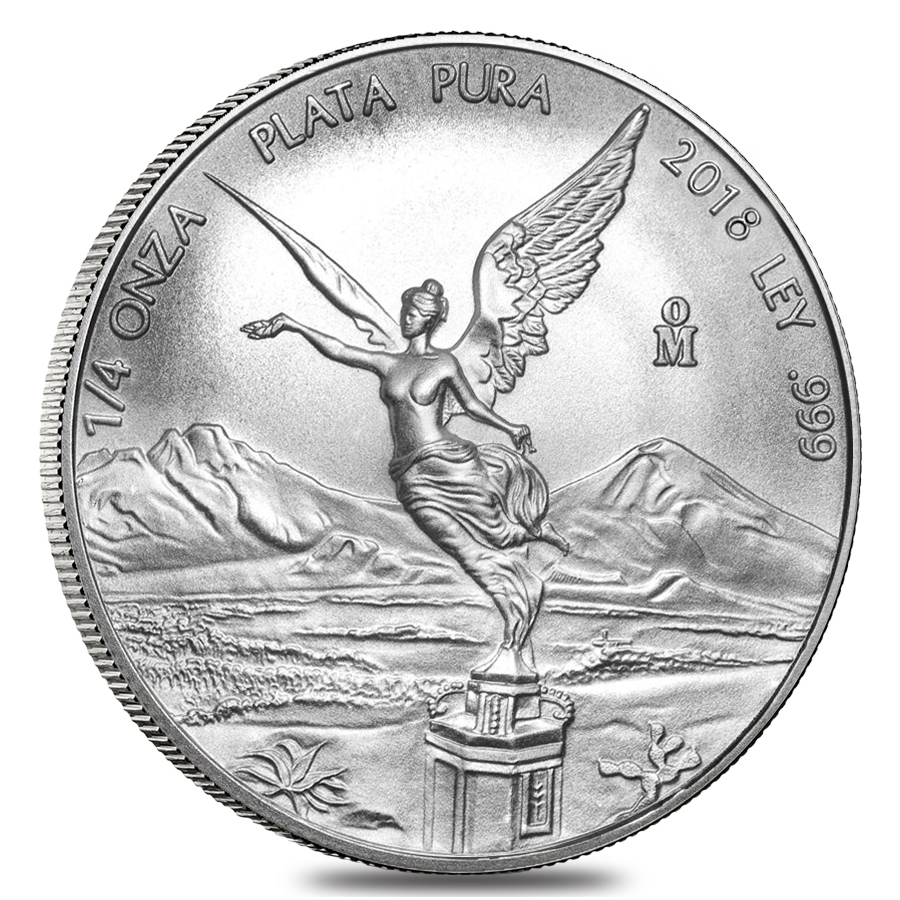 2018 1/4 oz Mexican Silver Libertad Coin .999 Fine BU