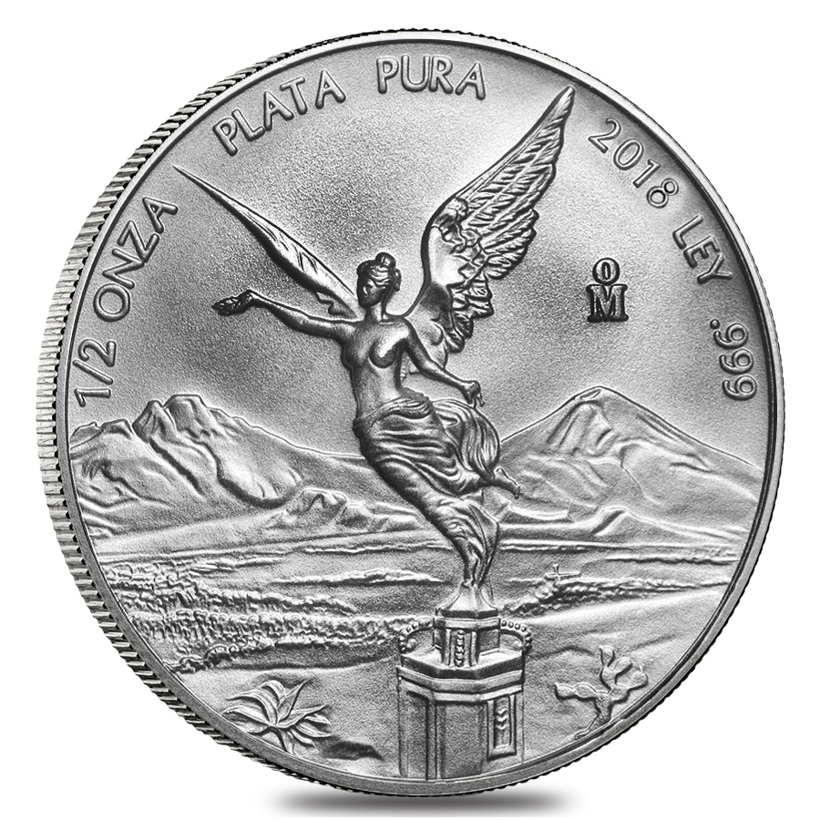 2018 1/2 oz Mexican Silver Libertad Coin .999 Fine BU