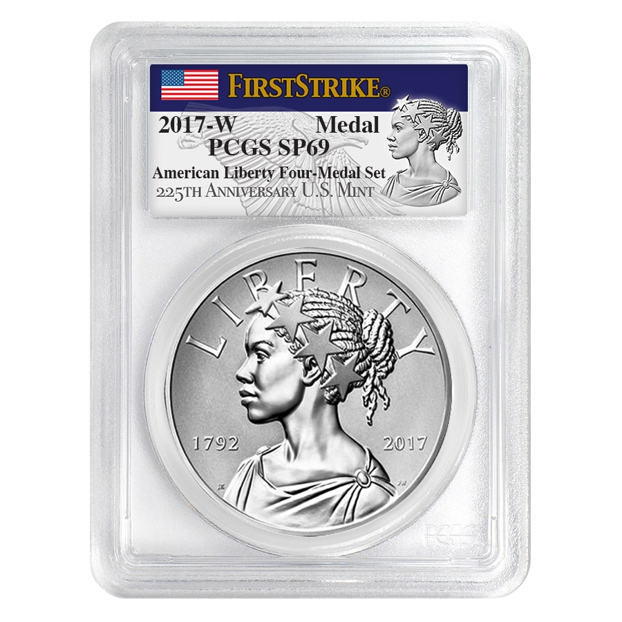 2017 W 1 oz American Liberty Enhanced Uncirculated Silver Medal PCGS SP 69 FS - 225th Anniversary