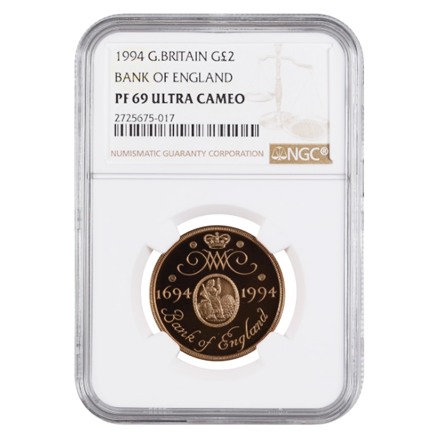 大人の上質  Bank Pounds 2 Gold Proof Britain Great 1994 of 69 PF NGC England コレクション