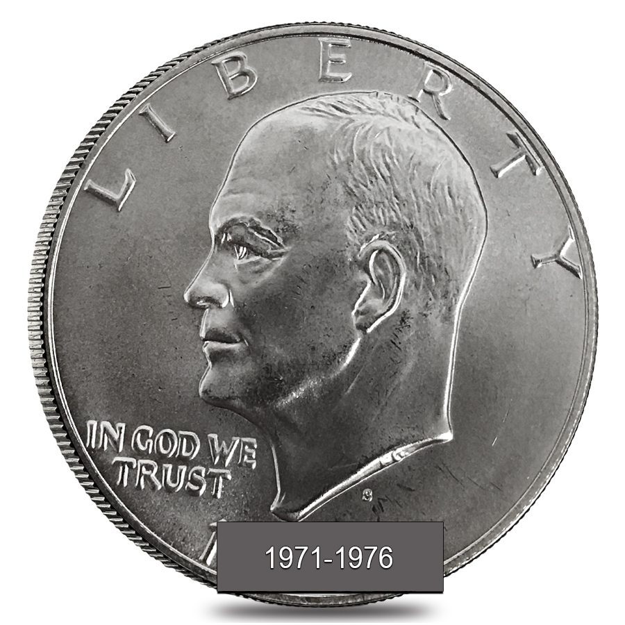 1971 1976 40 Silver Eisenhower Dollar BU Random Year