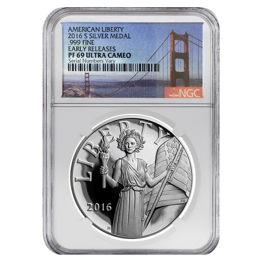 2016-S Silver Liberty Medal NGC PF 69 SF | Bullion Exchanges