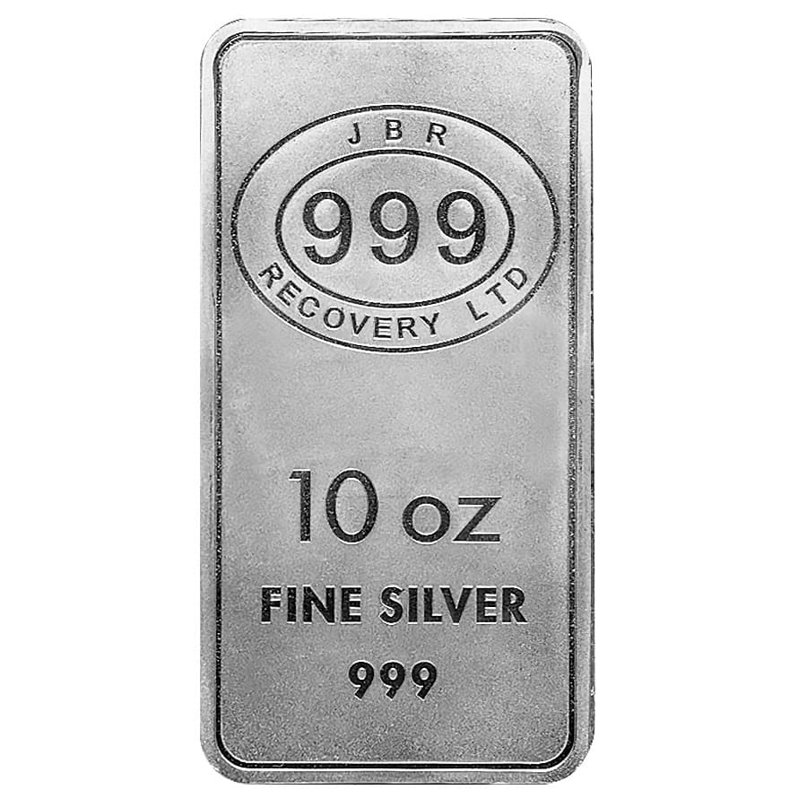 10 oz JBR Silver Bar .999 Fine