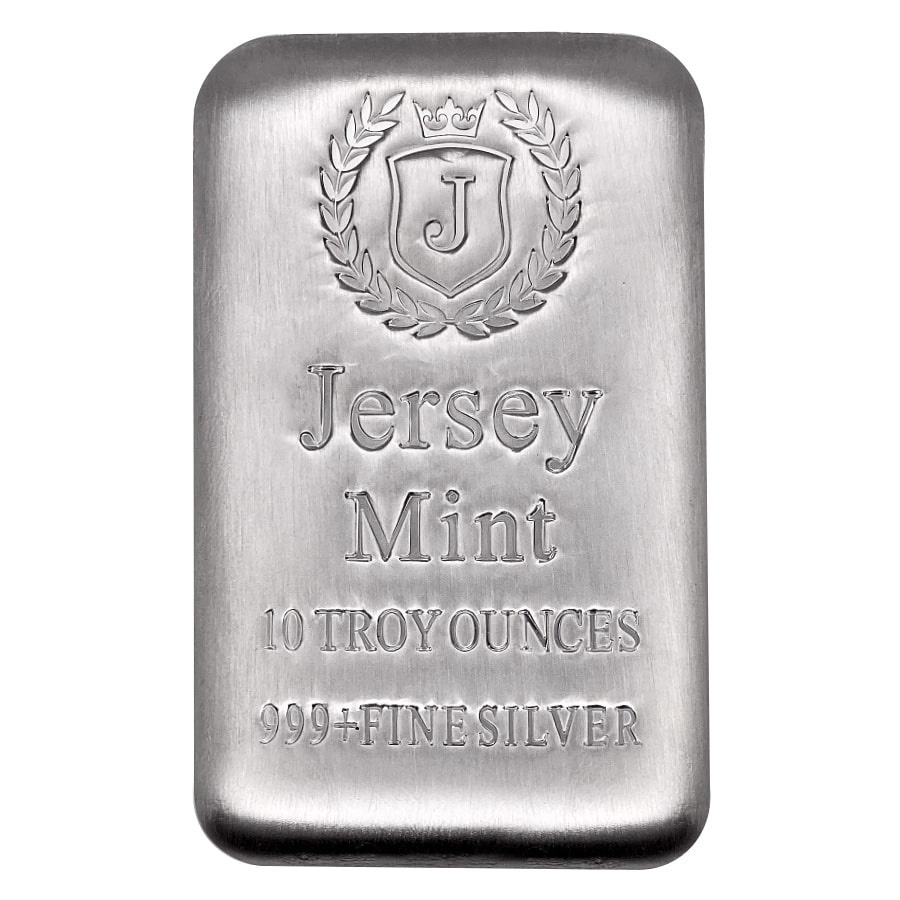 10 oz Jersey Mint Silver Bar .999 Fine