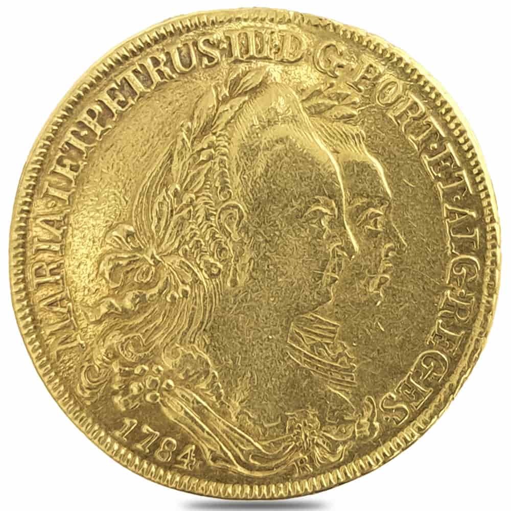 1784 Portugal Maria I and Pedro III 4 Escudos Gold Coin