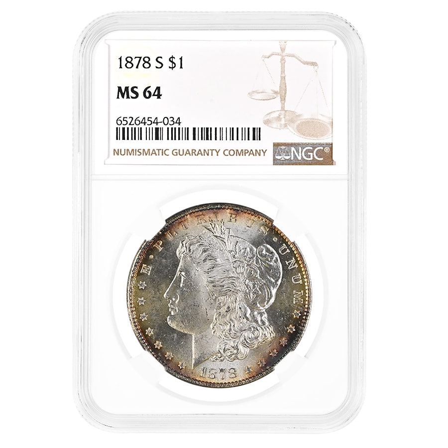 1878-S Morgan Silver Dollar $1 NGC MS 64