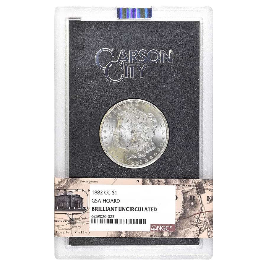 1882-CC Morgan Silver Dollar $1 NGC BU GSA