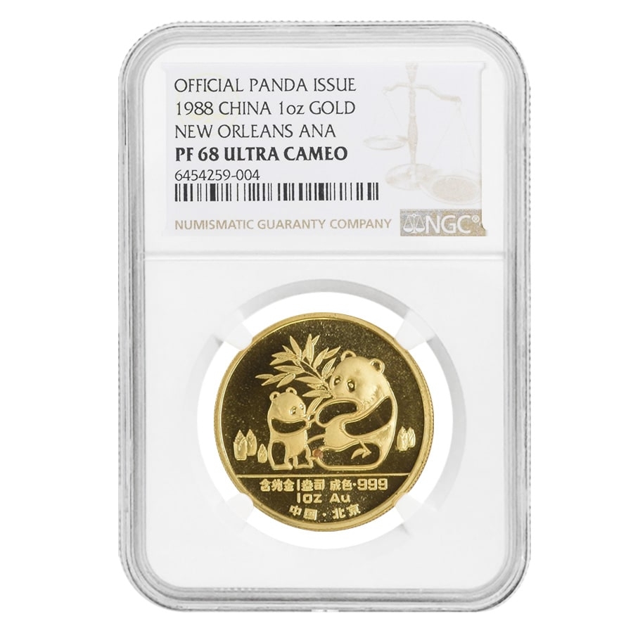 1988 1 oz Gold Panda Sino-American NGC PF 68 | Bullion Exchanges