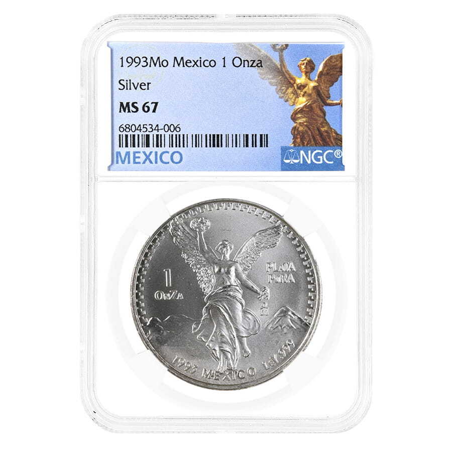 1993 1 oz Mexican Silver Libertad Coin NGC MS 67 in Stock