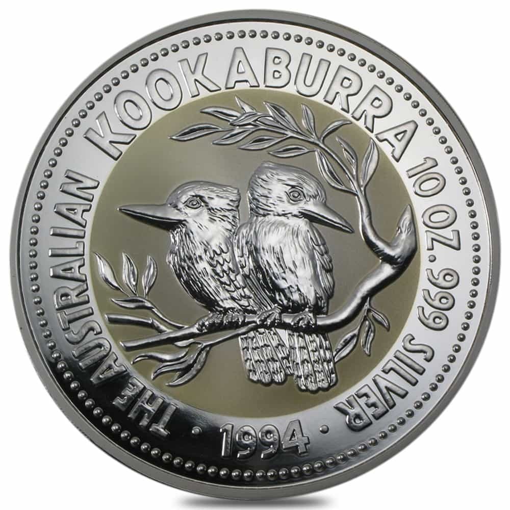 1994 10 oz Silver Australian Kookaburra Perth Mint BU