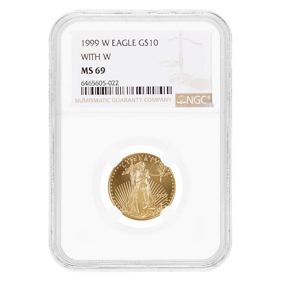 1999 1/4 oz Gold Eagle NGC MS 69 W Mintmark | Bullion Exchanges