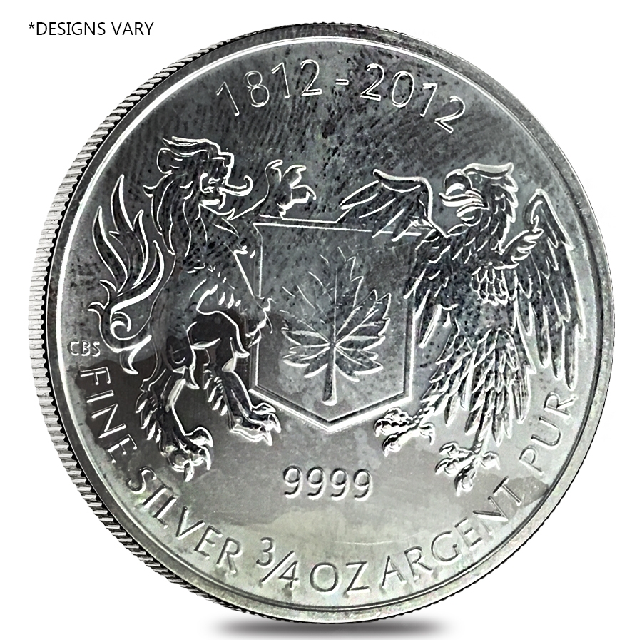 3/4 oz Silver Royal Canadian Mint Coin Random Design (Milky, Cull, Damaged, Circulated, Cleaned)