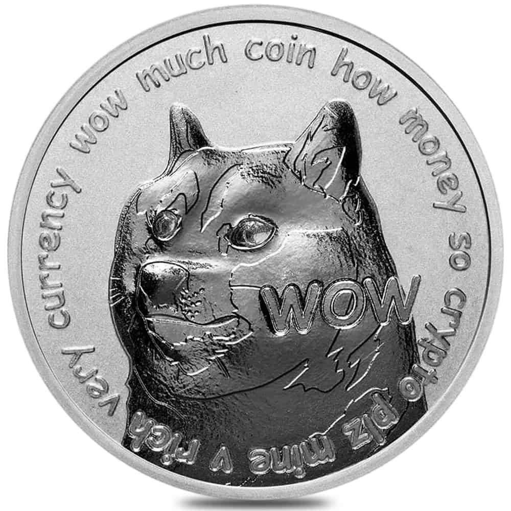 1 oz DOGE Dogecoin Silver Round .999 Fine