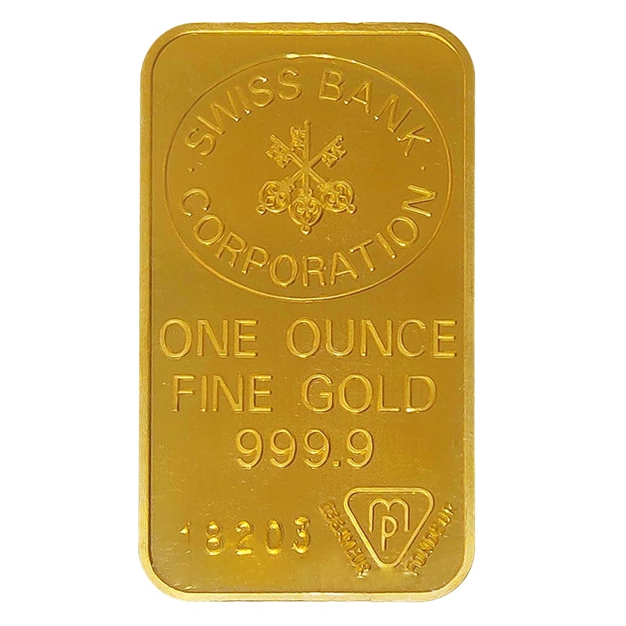 1 oz Swiss Bank Corporation Gold Bar .9999 Fine