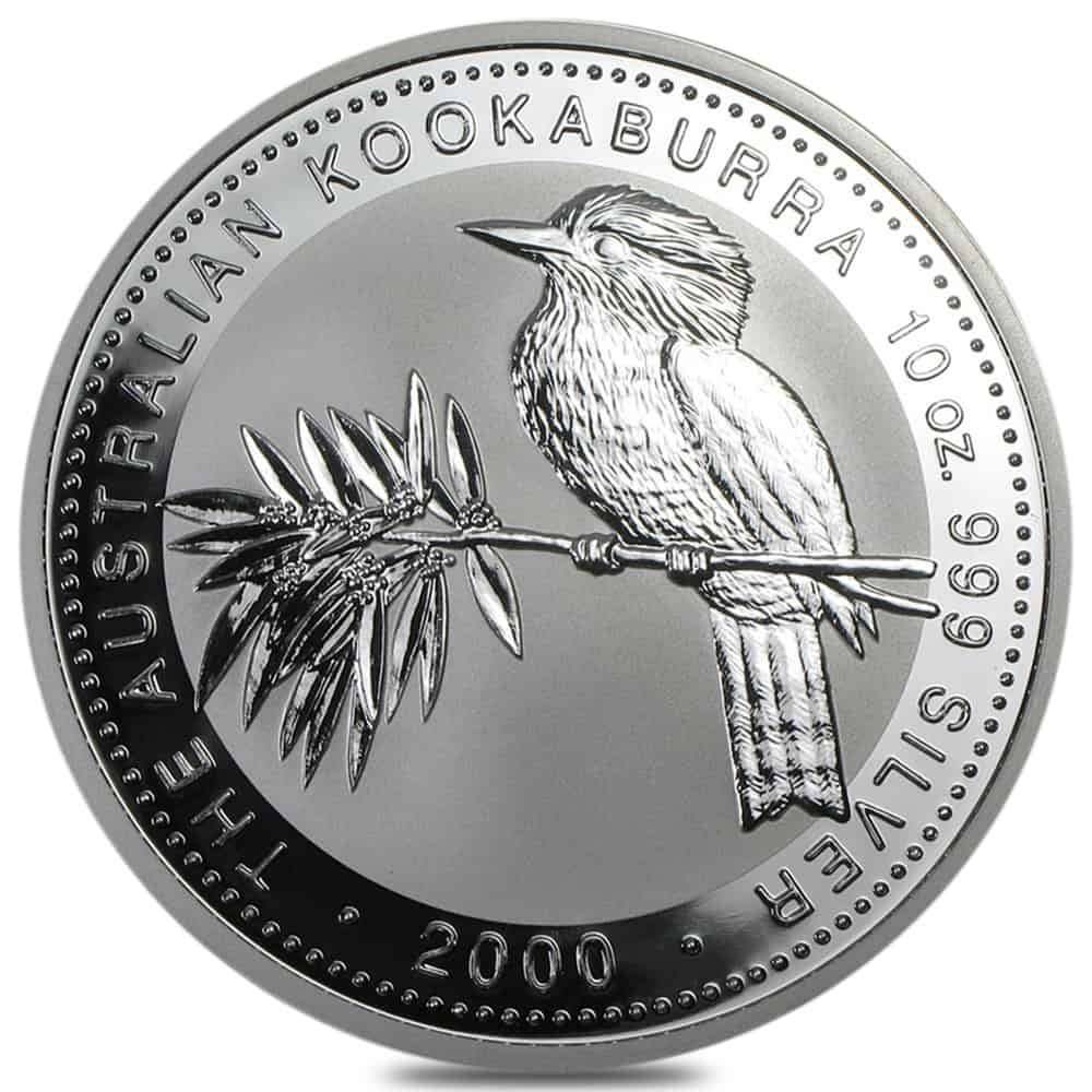 2000 10 oz Silver Australian Kookaburra Perth Mint BU