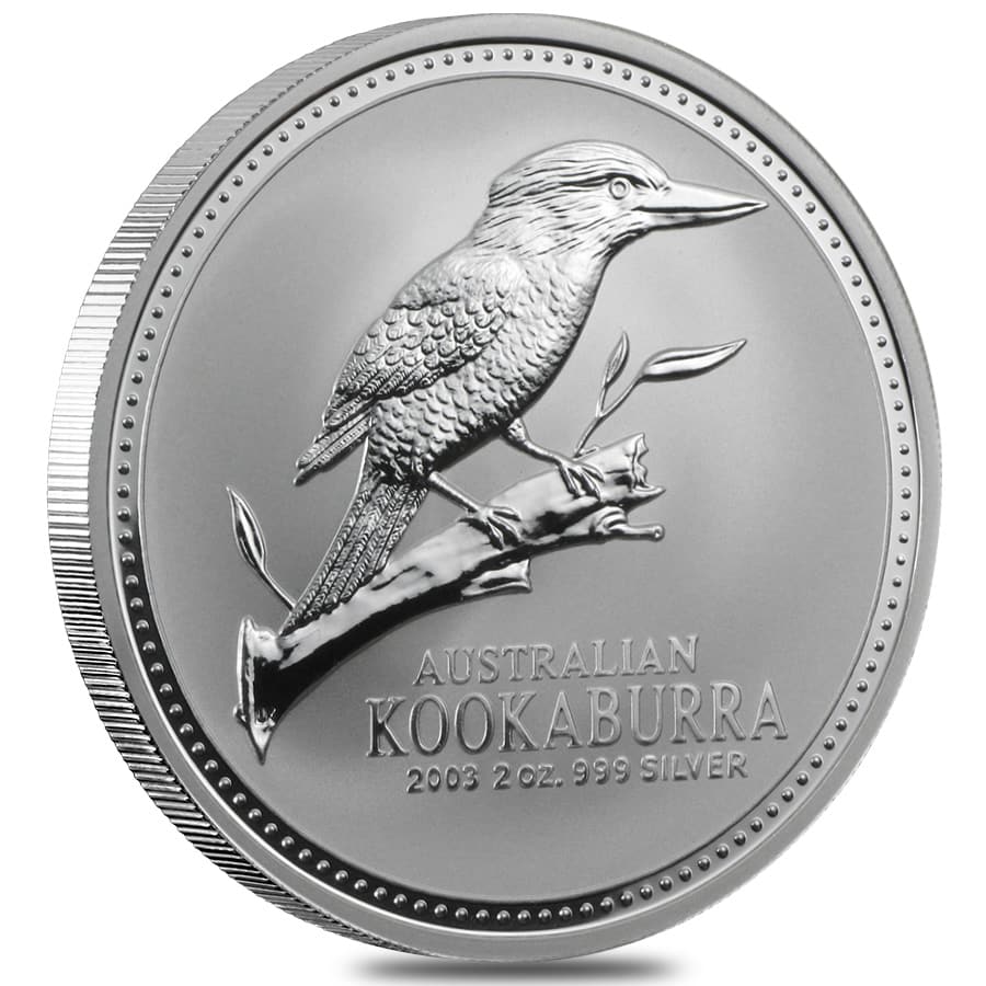 2003 2 oz Silver Australian Kookaburra Perth Mint .999 Fine BU