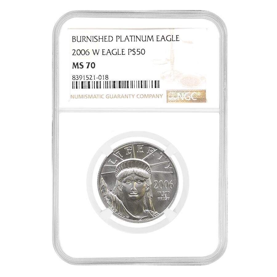 2006-W 1/2 oz $50 Burnished Platinum Eagle NGC MS 70