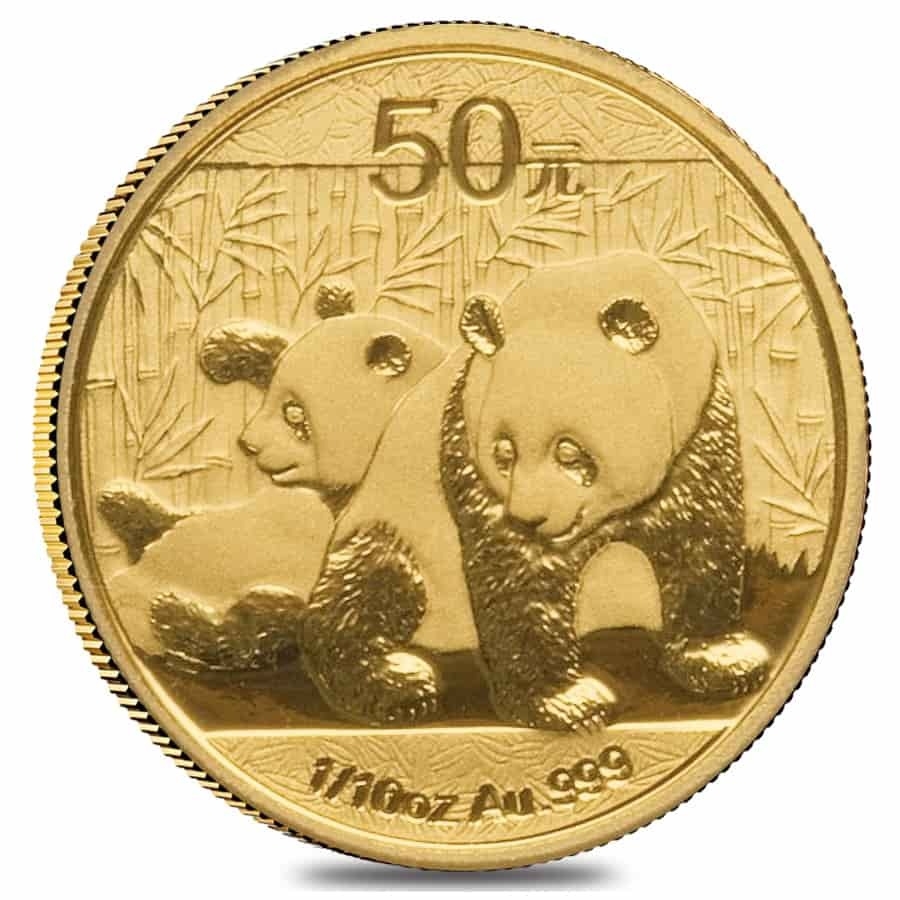 2010 1/10 oz Chinese Gold Panda 50 Yuan Coin .999 Fine BU (Sealed)