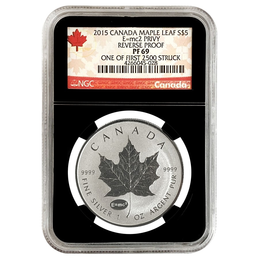 2015 Silver Maple Leaf E=mc2 NGC PF 69 Retro | Bullion Exchanges