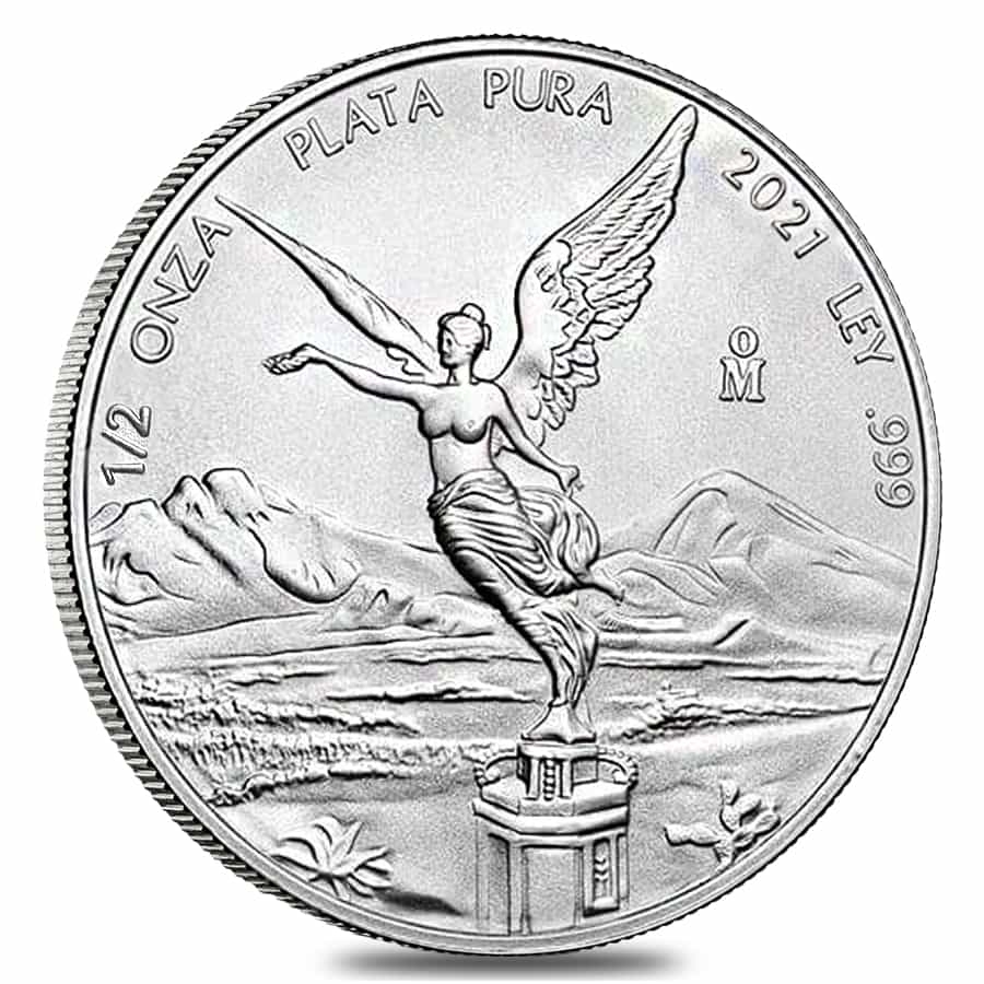 2021 1/2 oz Mexican Silver Libertad Coin .999 Fine BU