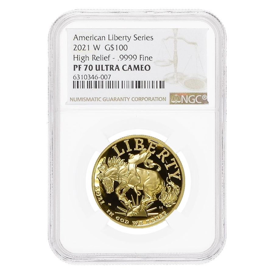 2021 W 1 oz Liberty Gold Coin NGC PF 70 UCAM | Bullion Exchanges