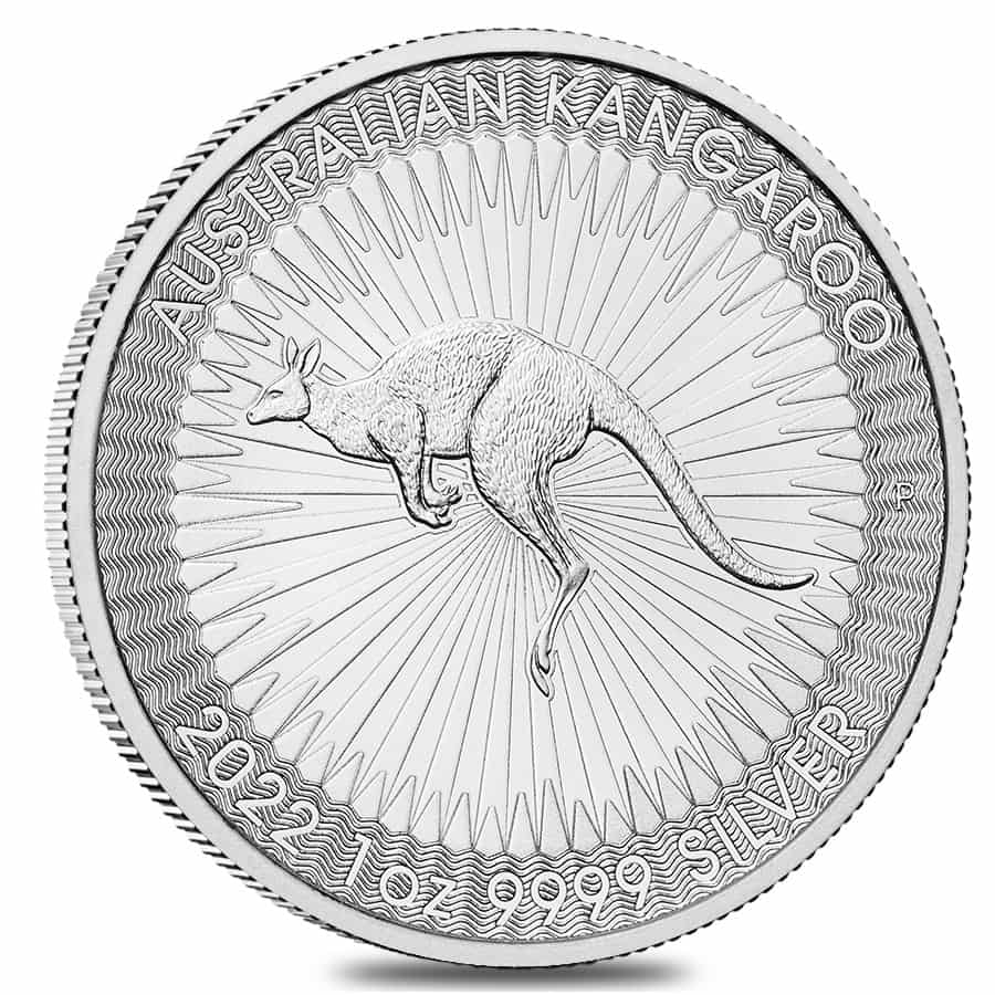 2022 1 oz Australian Silver Kangaroo Perth Mint Coin .9999 Fine BU