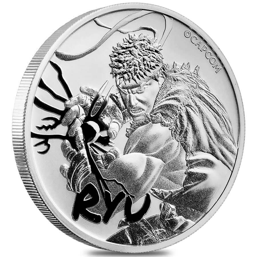 2022 1 oz Tuvalu Ryu Street Fighter™ Silver Coin BU