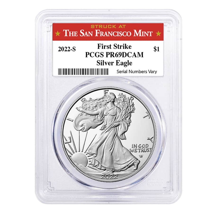 2022-S 1 oz Proof Silver American Eagle PCGS PF 69 FS (SF Label)