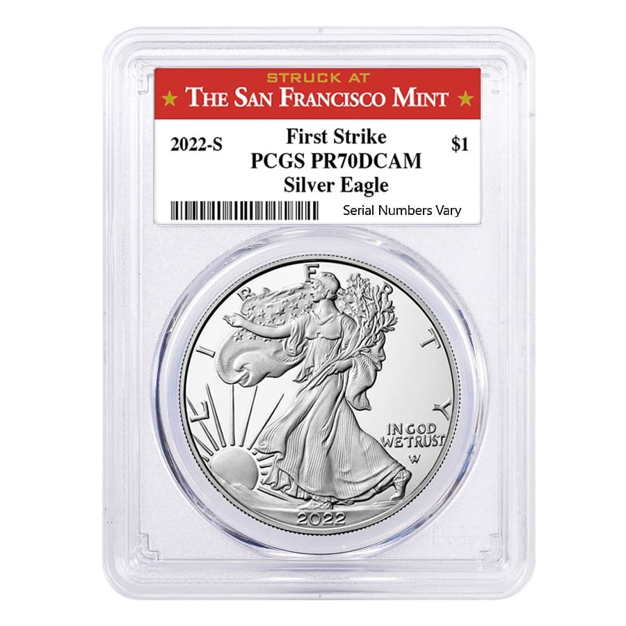 2022-S 1 oz Proof Silver American Eagle PCGS PF 70 FS (SF Label)