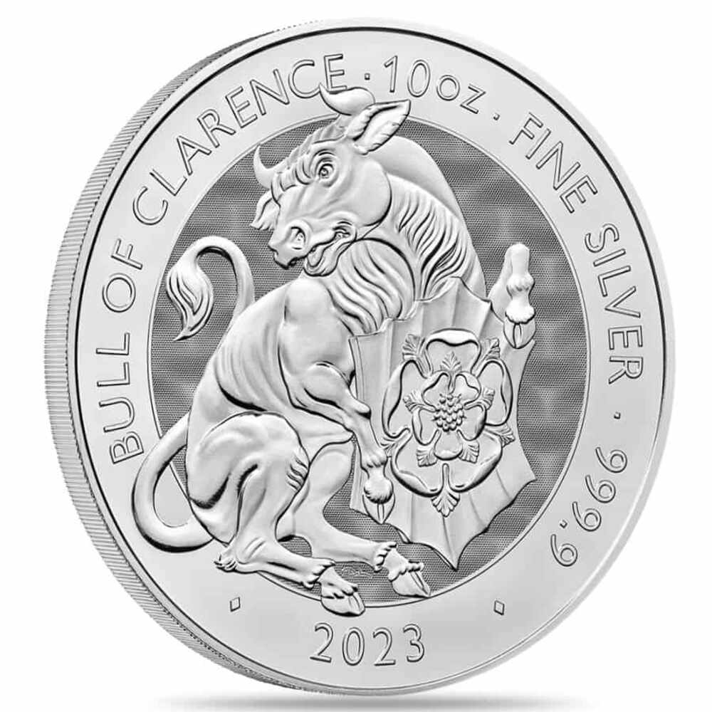 2023 GB 10 oz Silver The Tudor Beasts Bull of Clarence Coin BU