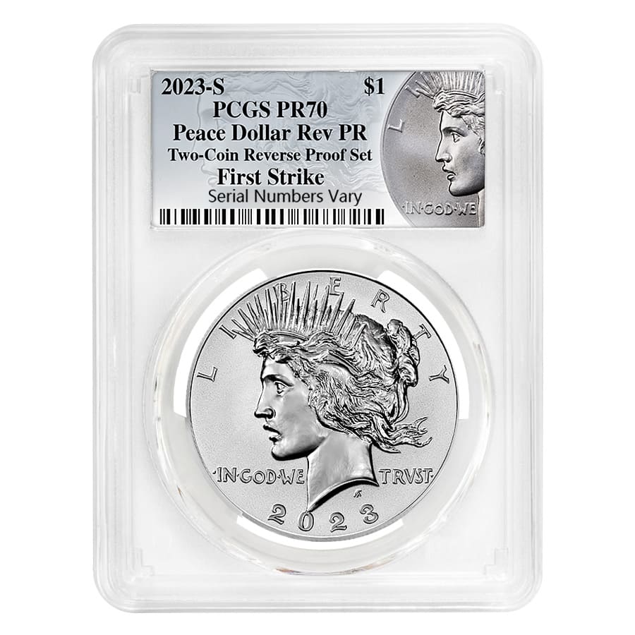 2023-S Peace Silver Dollar Reverse Proof PCGS PF 70 FS (Peace Label)