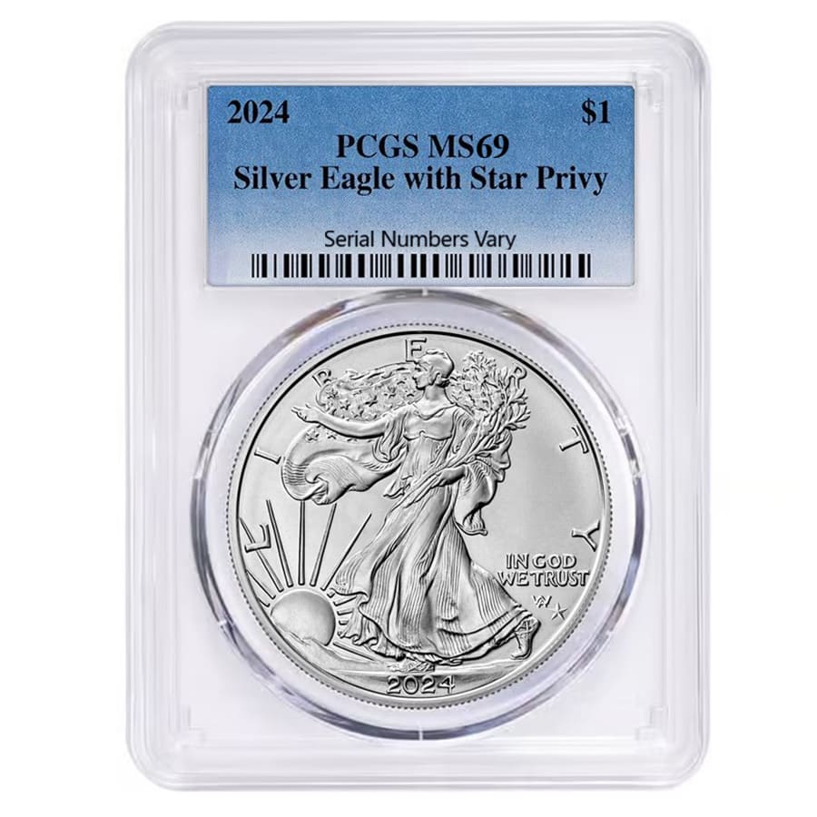 2024 (P) Star Privy 1 oz Silver American Eagle PCGS MS 69