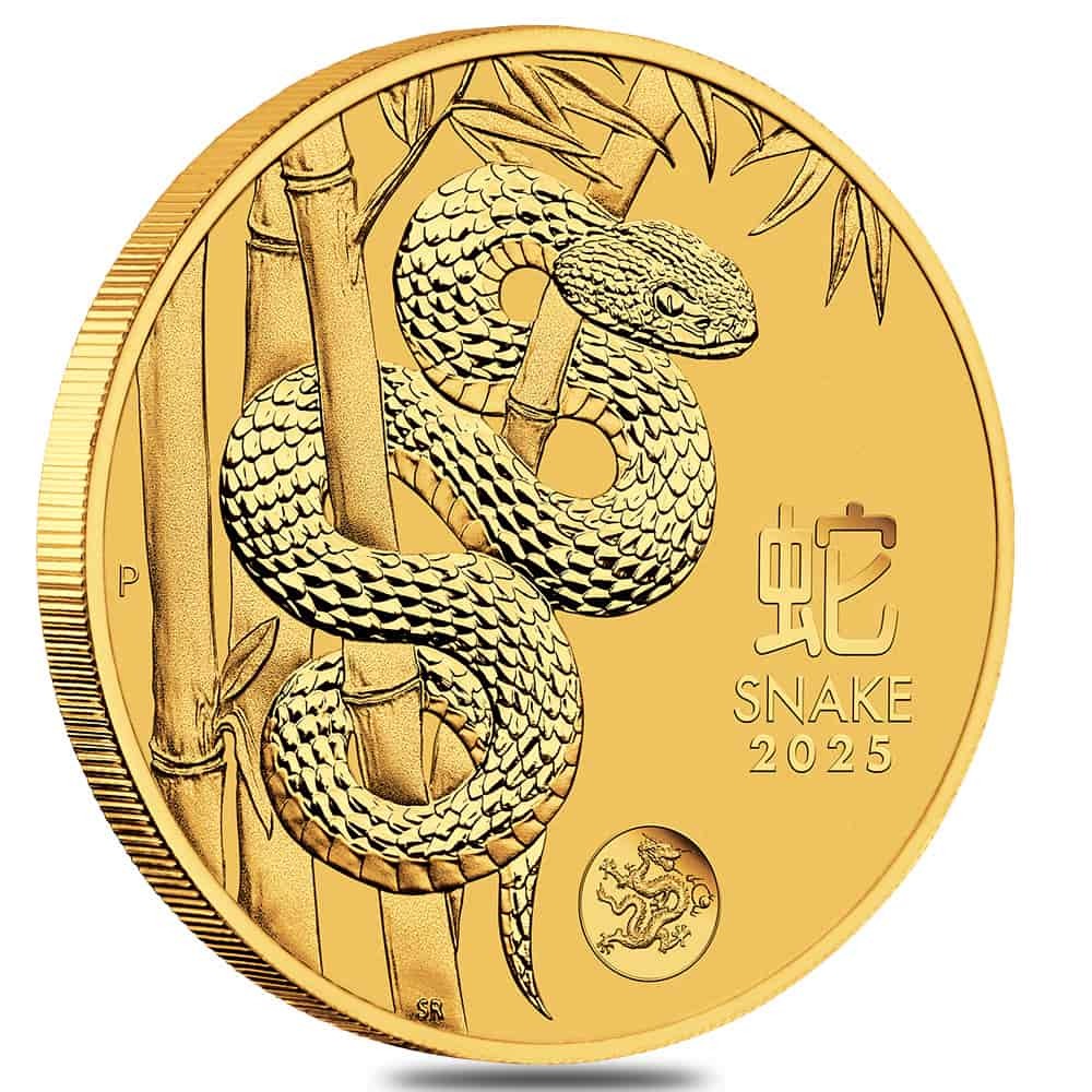 塊獣 Pachygrack PachyMX var. ICEとGOLD 2025 1 oz Gold Lunar Snake Dragon Privy BU Australian Perth Mint