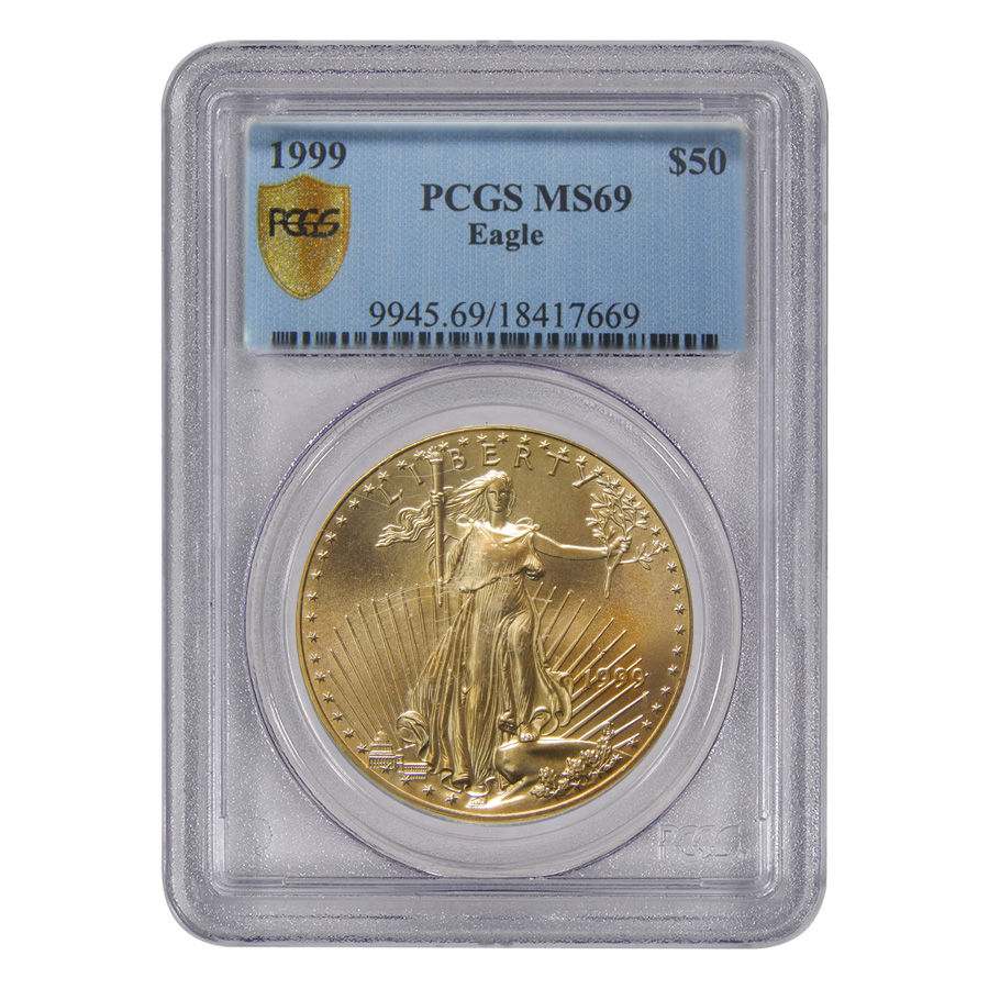 1999 1 oz $50 Gold American Eagle PCGS MS 69