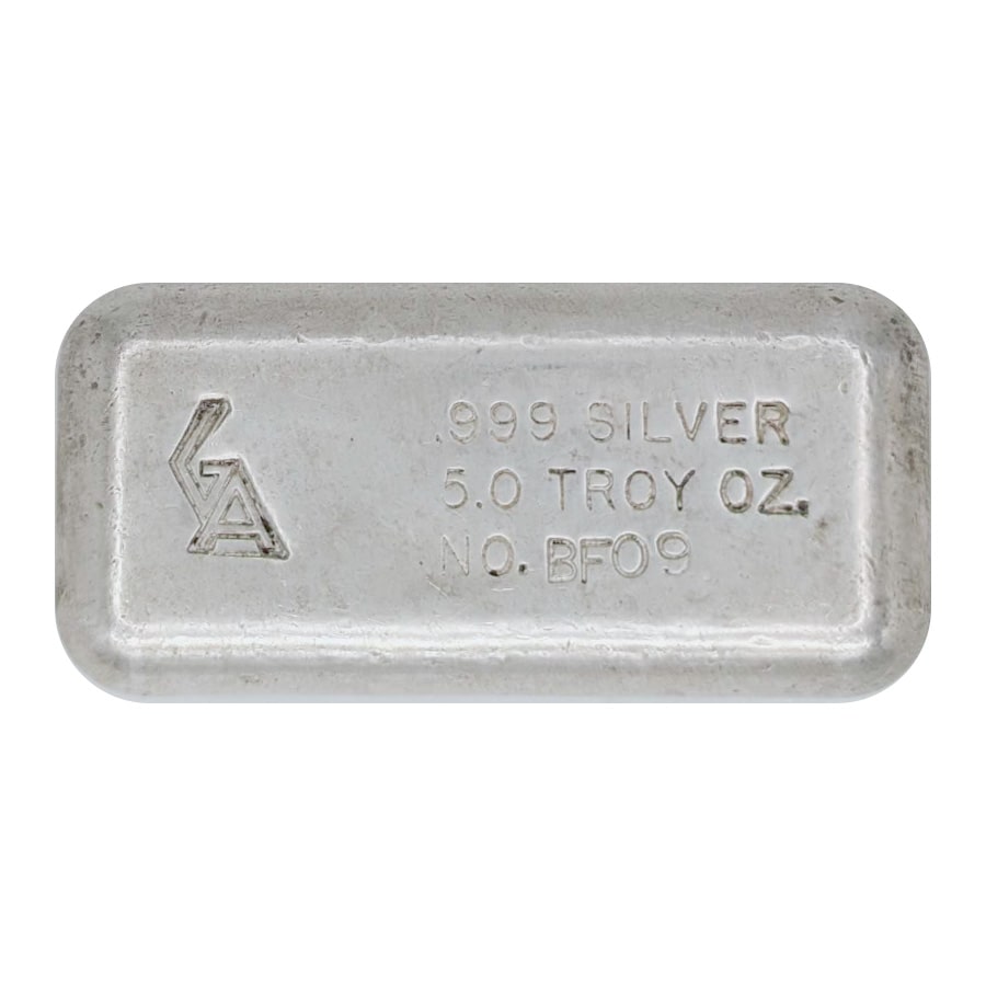 5 oz Golden Analytical Silver Bar .999 Fine